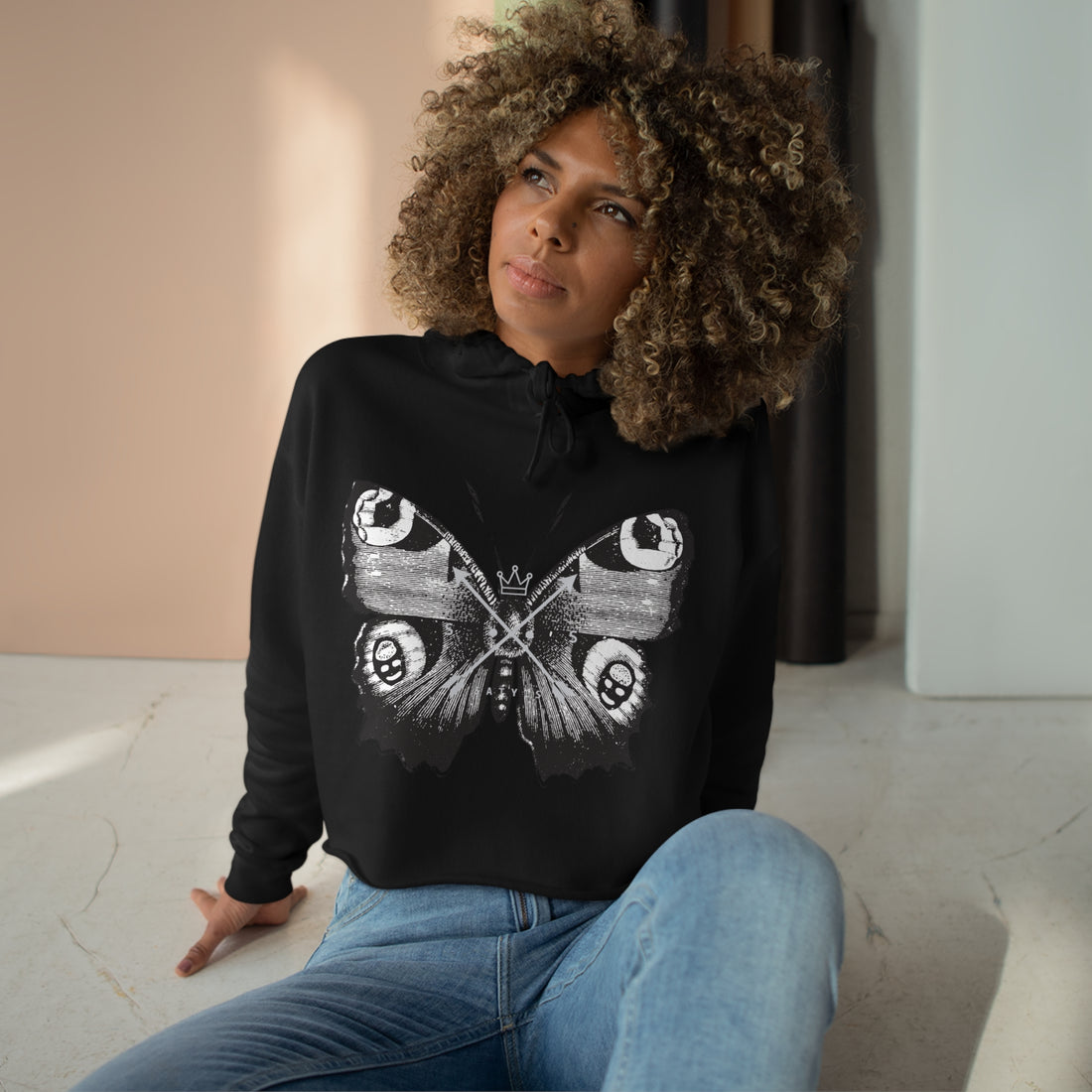 Butterfly Crop Hoodie